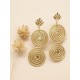 Pendientes oro vegetal – DUBAI – Biojoya Capim dourado – Sloweco