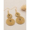 Pendientes oro vegetal – IGUAZÚ – Biojoya Capim dourado – Sloweco
