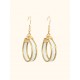 Pendientes oro vegetal – VINICUNCA - Blanco – Biojoya Capim dourado – Sloweco