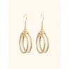 Pendientes oro vegetal – VINICUNCA - Blanco – Biojoya Capim dourado – Sloweco