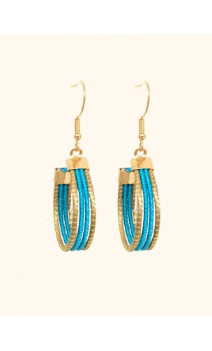 Boucles d'oreilles en or végétal – VINICUNCA - Caraïbes – Biobijou Capim dourado – Sloweco