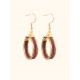 Boucles d'oreilles en or végétal – VINICUNCA - Vin – Biobijou Capim dourado – Sloweco