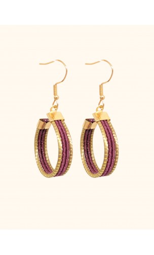 Pendientes oro vegetal – VINICUNCA - Vino – Biojoya Capim dourado – Sloweco