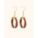Pendientes oro vegetal – VINICUNCA - Vino – Biojoya Capim dourado – 5x2,5 cm - Sloweco