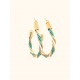 Pendientes oro vegetal - HAWAI - Oro, blanco & caribe - Biojoya Capim dourado – Sloweco