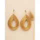 Boucles d'oreilles en or végétal – SEVILLE – Biobijou Capim dourado – Sloweco