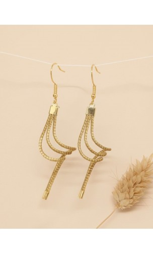 Boucles d'oreilles en or végétal – NAZARÉ – Biobijou Capim dourado – Sloweco