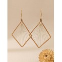Boucles d'oreilles en or végétal – HELSINKI – Biobijou Capim dourado – 8,5x4,5 cm  - Sloweco