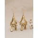 Pendientes oro vegetal – FLORENCIA – Biojoya Capim dourado – Sloweco