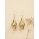Pendientes oro vegetal – FLORENCIA – Biojoya Capim dourado – Sloweco