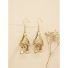 Pendientes oro vegetal – FLORENCIA – Biojoya Capim dourado – Sloweco