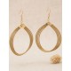 Boucles d'oreilles en or végétal – BUENOS AIRES – Biobijou Capim dourado – Sloweco