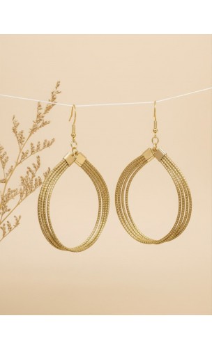 Boucles d'oreilles en or végétal – BUENOS AIRES – Biobijou Capim dourado – Sloweco