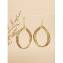 Boucles d'oreilles en or végétal – BUENOS AIRES – Biobijou Capim dourado – 7x5 cm -  Sloweco