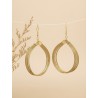 Boucles d'oreilles en or végétal – BUENOS AIRES – Biobijou Capim dourado – 7x5 cm -  Sloweco