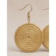 Pendientes oro vegetal – LIBERTAD – Biojoya Capim dourado - 5,5x3 cm– Sloweco