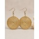 Pendientes oro vegetal – LIBERTAD – Biojoya Capim dourado - 5,5x3 cm– Sloweco