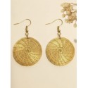 Boucles d'oreilles en or végétal – LIBERTAD – Biobijou Capim dourado 5,5x3 cm – Sloweco