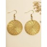 Pendientes oro vegetal – LIBERTAD – Biojoya Capim dourado - 5,5x3 cm– Sloweco
