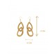 Boucles d'oreilles en or végétal – FORTALEZA – Biobijou Capim dourado 8x2,5 cm – Sloweco