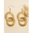 Boucles d'oreilles en or végétal – PASIÓN – Biobijou Capim dourado 7x3 cm – Sloweco