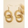 Boucles d'oreilles en or végétal – PASIÓN – Biobijou Capim dourado 7x3 cm – Sloweco