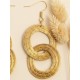 Boucles d'oreilles en or végétal – PASIÓN – Biobijou Capim dourado 7x3 cm – Sloweco