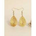 Pendientes oro vegetal – ESPERANZA – Biojoya Capim dourado - 5,5x2 cm– Sloweco