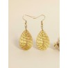 Boucles d'oreilles en or végétal – ESPERANZA – Biobijou Capim dourado 5,5x2 cm – Sloweco