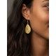 Pendientes oro vegetal – ESPERANZA – Biojoya Capim dourado - 5,5x2 cm– Sloweco
