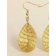 Boucles d'oreilles en or végétal – ESPERANZA – Biobijou Capim dourado 5,5x2 cm – Sloweco