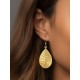 Boucles d'oreilles en or végétal – ESPERANZA – Biobijou Capim dourado 5,5x2 cm – Sloweco