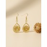 Boucles d'oreilles en or végétal – ENCANTO – Biobijou Capim dourado 5x2 cm – Sloweco