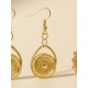 Pendientes oro vegetal – ENCANTO – Biojoya Capim dourado - 5x2 cm– Sloweco