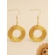 Pendientes oro vegetal – ENERGIA – Biojoya Capim dourado - 6x3 cm– Sloweco