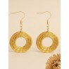 Pendientes oro vegetal – ENERGIA – Biojoya Capim dourado - 6x3 cm– Sloweco