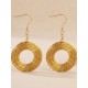 Pendientes oro vegetal – ENERGIA – Biojoya Capim dourado - 6x3 cm– Sloweco