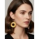 Pendientes oro vegetal – ENERGIA – Biojoya Capim dourado - 6x3 cm– Sloweco