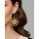 Pendientes oro vegetal – ALEGRIA – Biojoya Capim dourado - 6x3 cm– Sloweco