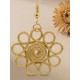 Pendientes oro vegetal – ALEGRIA – Biojoya Capim dourado - 6x3 cm– Sloweco