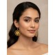 Pendientes oro vegetal – ALEGRIA – Biojoya Capim dourado - 6x3 cm– Sloweco