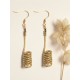 Boucles d'oreilles en or végétal – INSPIRACIÓN – Biobijou Capim dourado 7x1 cm – Sloweco