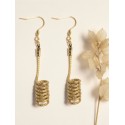 Boucles d'oreilles en or végétal – INSPIRACIÓN – Biobijou Capim dourado 7x1 cm – Sloweco