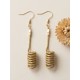 Boucles d'oreilles en or végétal – INSPIRACIÓN – Biobijou Capim dourado 7x1 cm – Sloweco