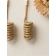 Pendientes oro vegetal – INSPIRACIÓN – Biojoya Capim dourado - 7x1 cm– Sloweco