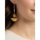 Pendientes oro vegetal – PUREZA – Biojoya Capim dourado - 5,5x2 cm– Sloweco