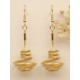 Boucles d'oreilles en or végétal – PUREZA – Biobijou Capim dourado 5,5x2 cm – Sloweco