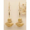 Boucles d'oreilles en or végétal – PUREZA – Biobijou Capim dourado 5,5x2 cm – Sloweco