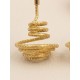 Boucles d'oreilles en or végétal – PUREZA – Biobijou Capim dourado 5,5x2 cm – Sloweco