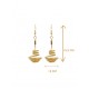 Pendientes oro vegetal – PUREZA – Biojoya Capim dourado - 5,5x2 cm– Sloweco